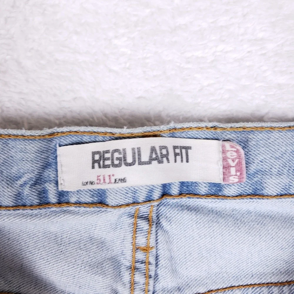 Levi's 511 Mens 36x34 Regular Fit Light Wash Jeans Cotton Vintage Argentina
